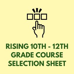 Rising 10th - 12th grade course selection sheet icon